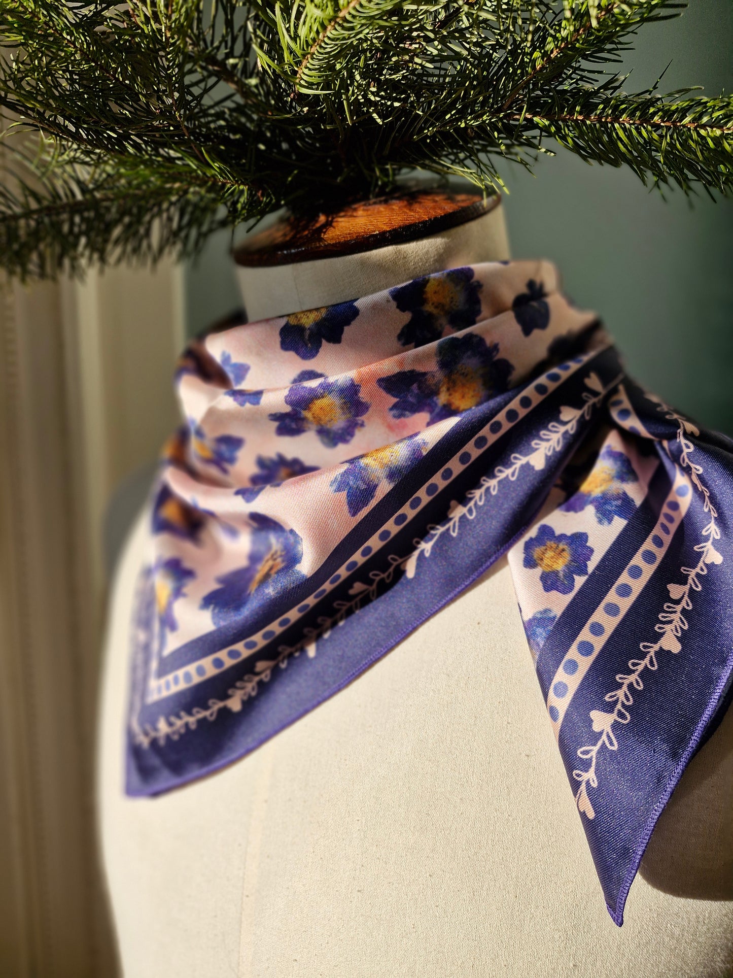 Carré "Bleu de minuit - aquarelle "