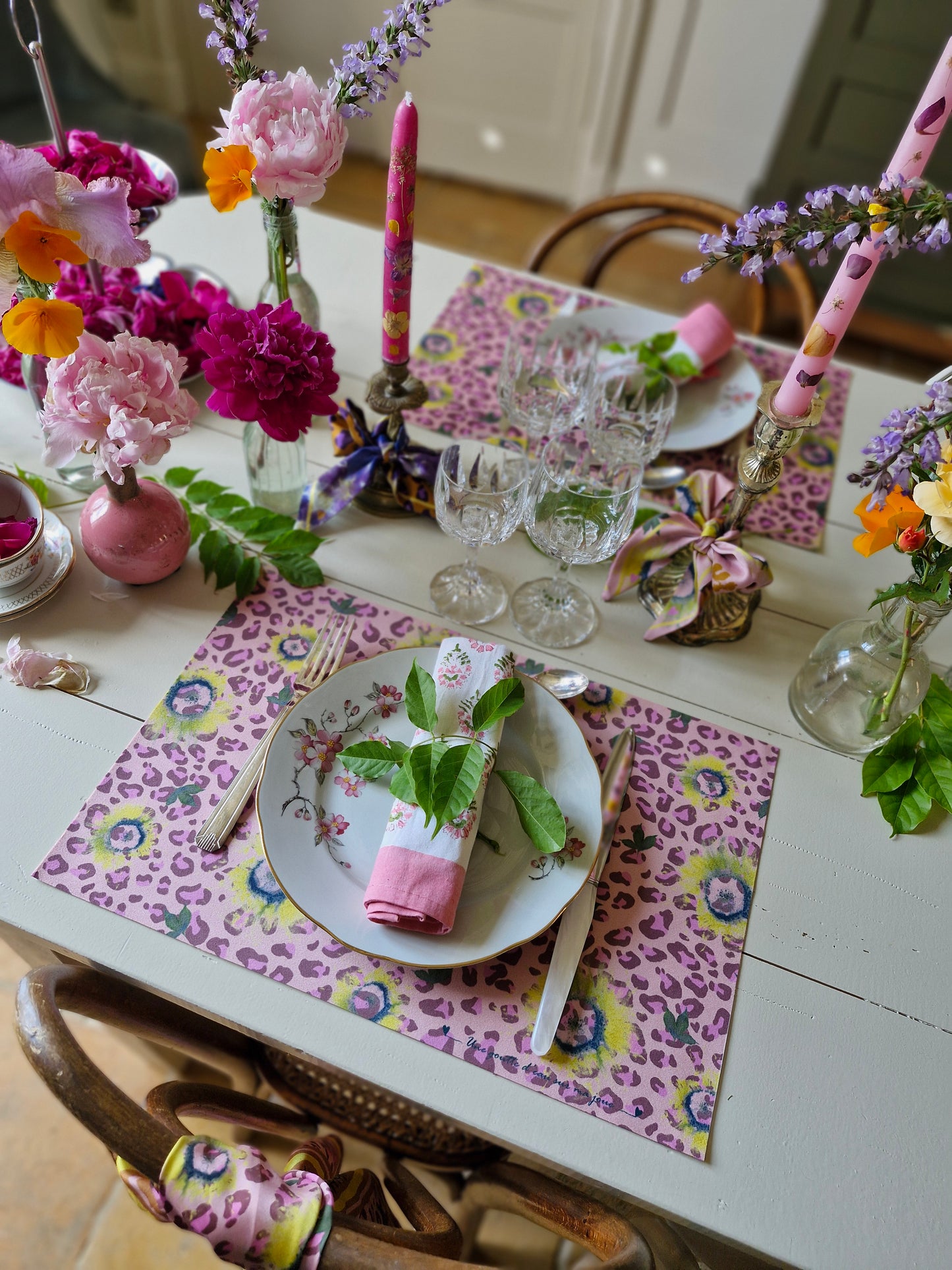 Set de table Golden Bloom / Léopard
