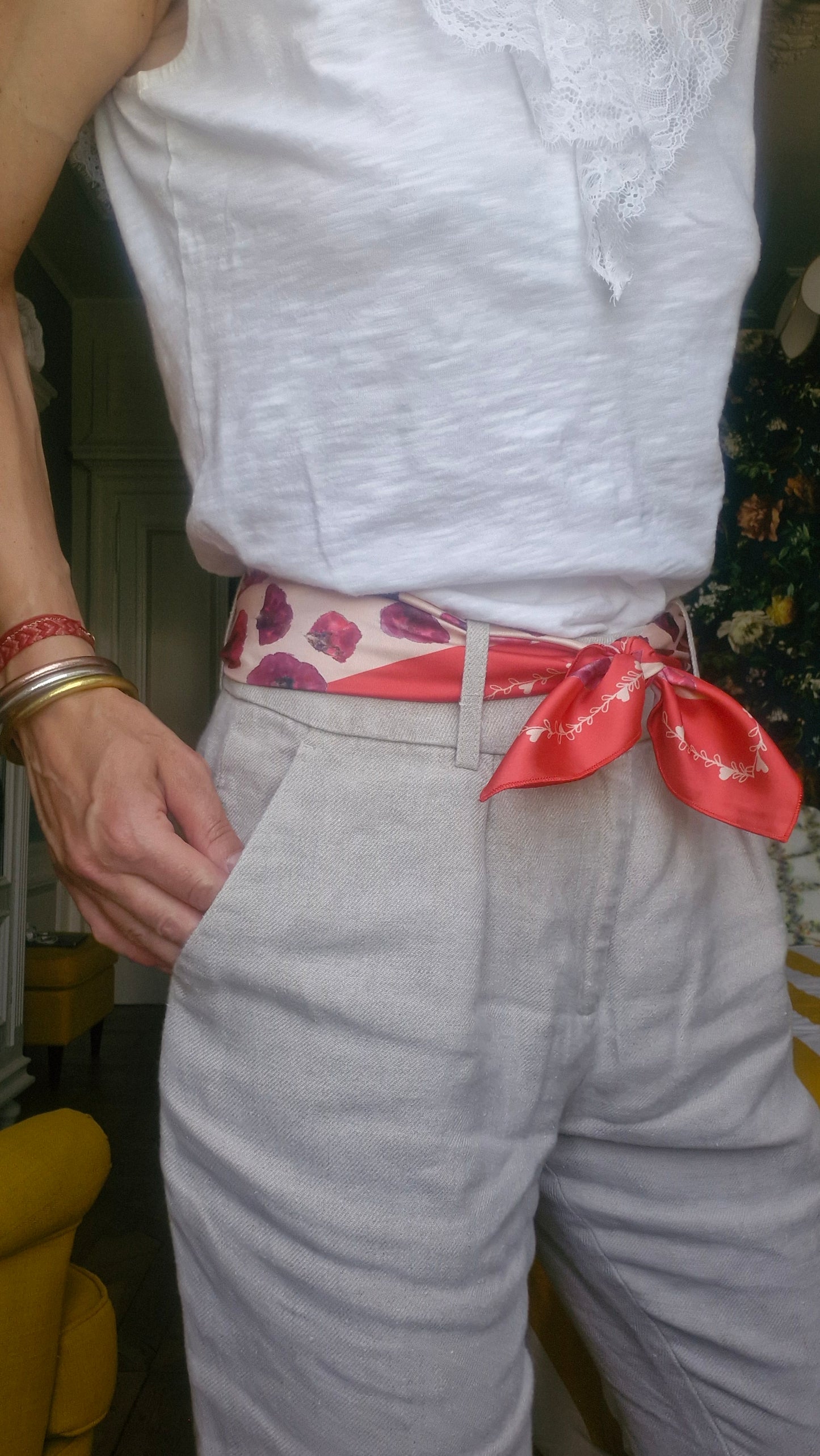 Le carré- Coquelicot Rose -