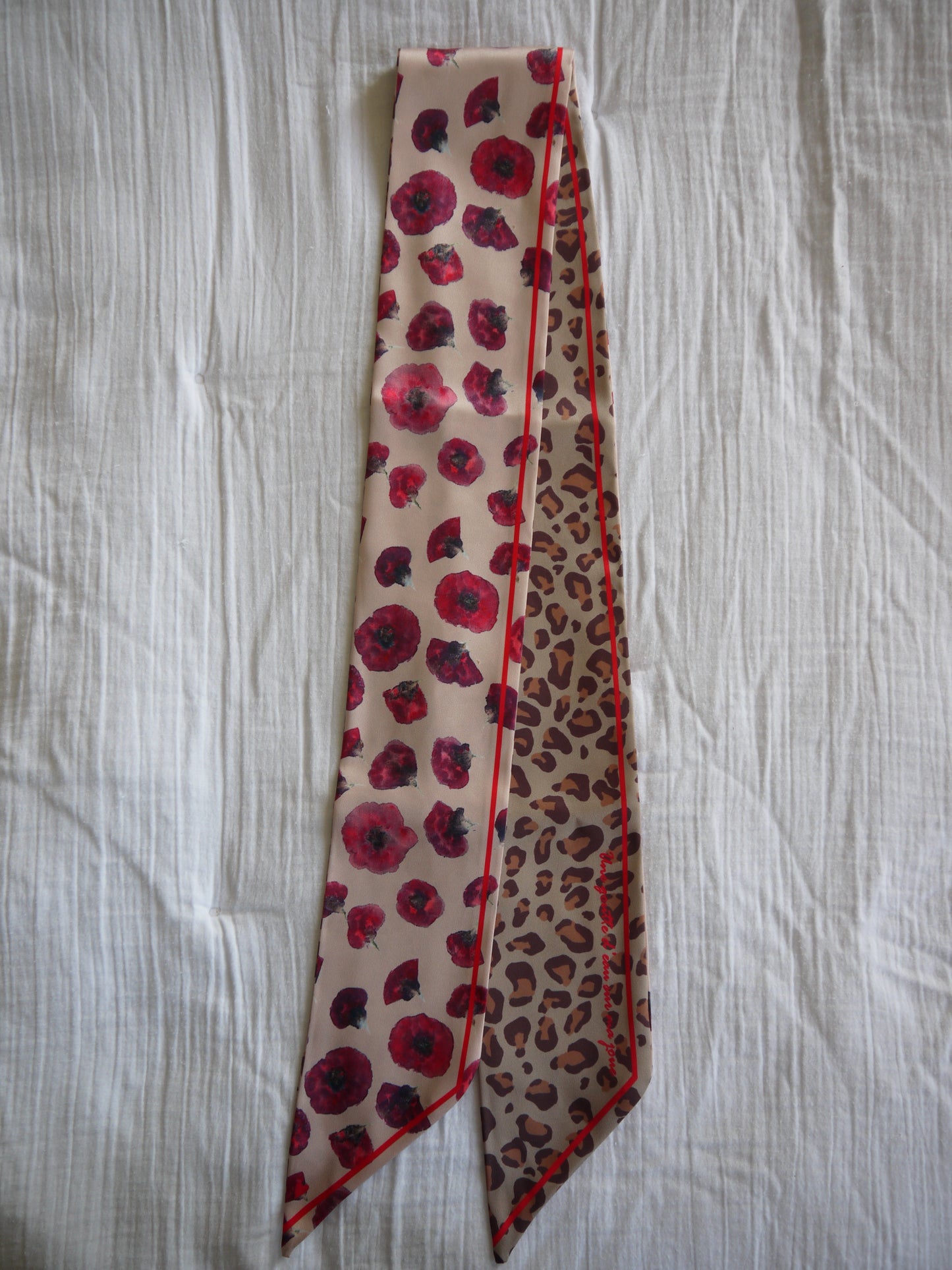 Bandeau Coquelicot Rose / Léopard
