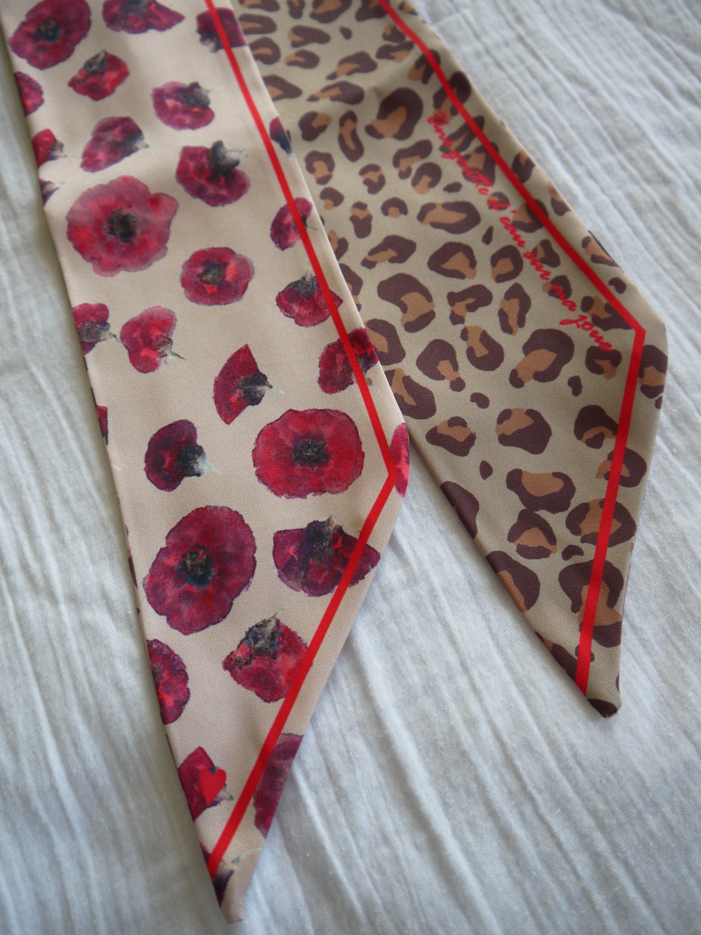 Bandeau Coquelicot Rose / Léopard