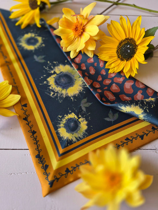 Triangle " Golden Bloom - Léopard