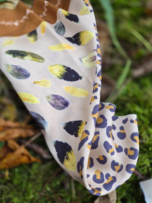 Triangle "Plume d'hiver Leopard "