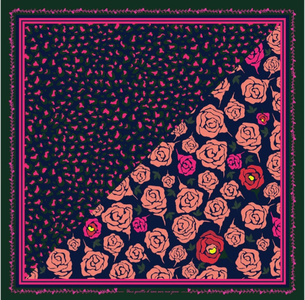 Triangle " Rose Arty - Leopard "