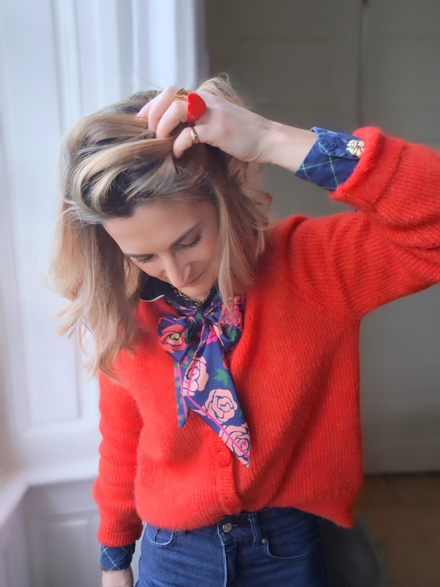 Bandeau " Rose Arty marine - Léopard"