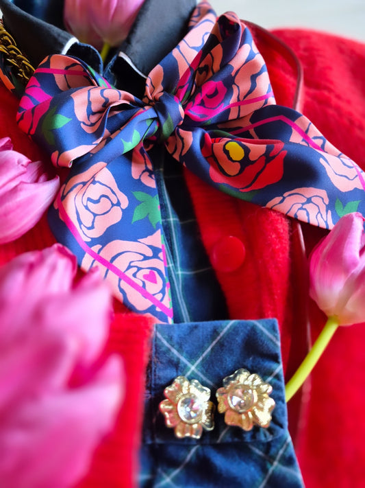 Bandeau " Rose Arty marine - Léopard"