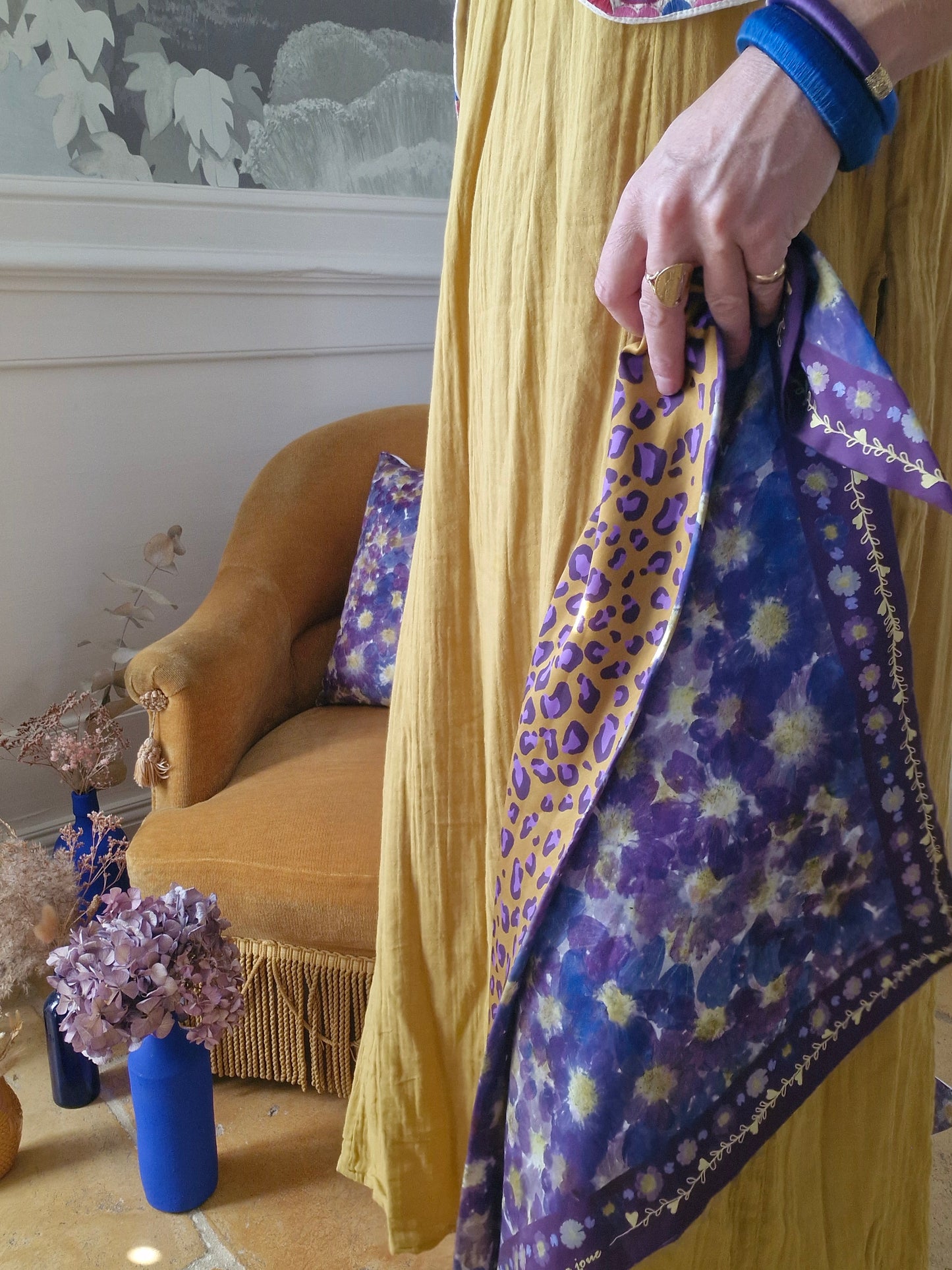 Triangle " Violette-Léopard  "