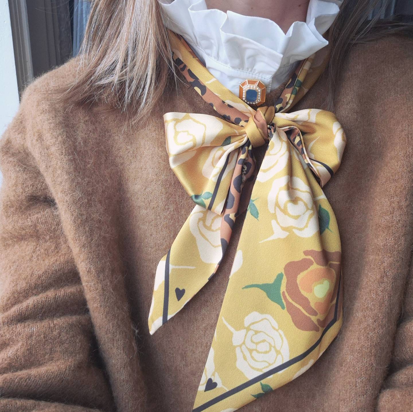 Bandeau "Rose Arty camel - Léopard"