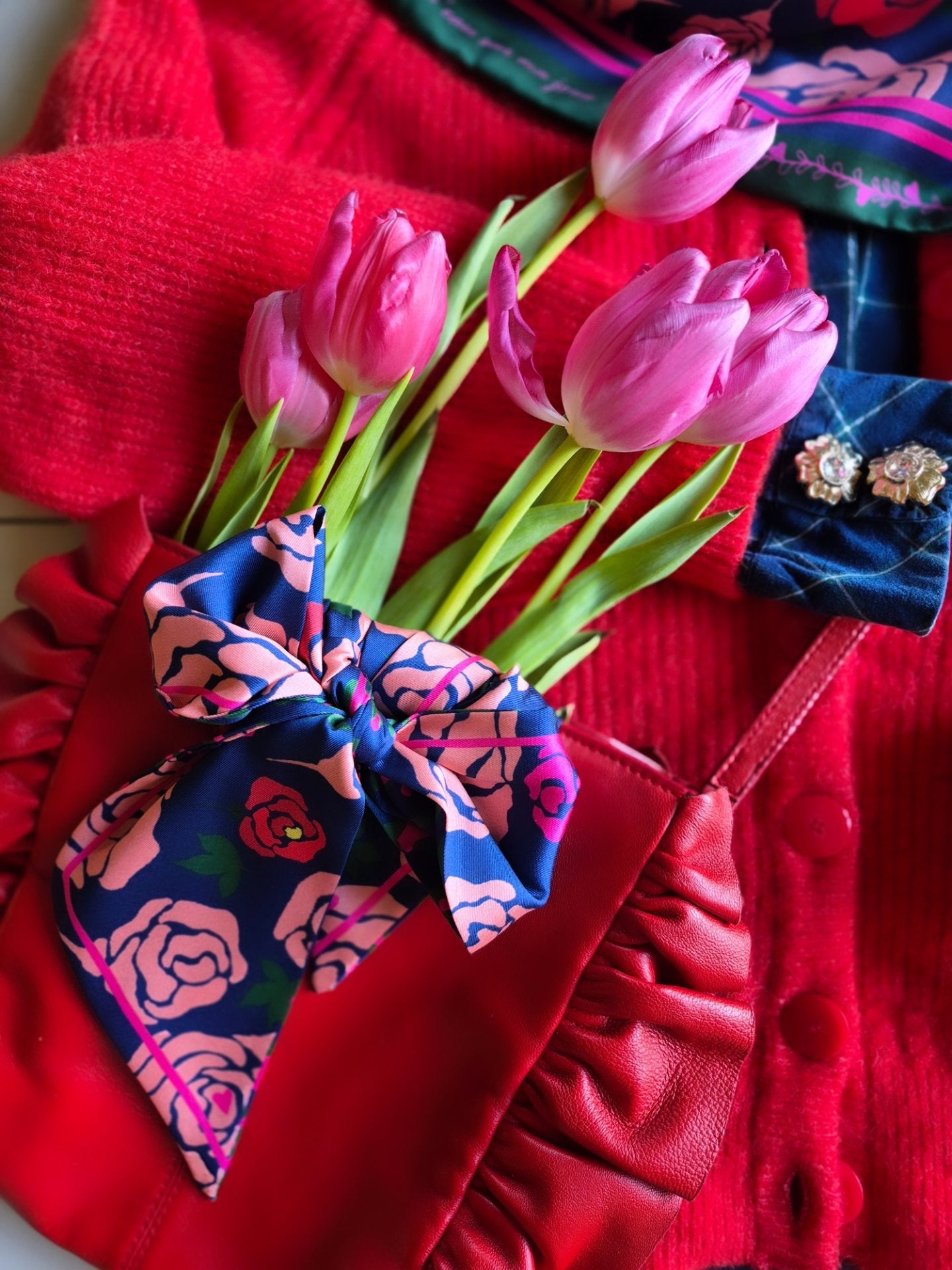 Bandeau " Rose Arty marine - Léopard"