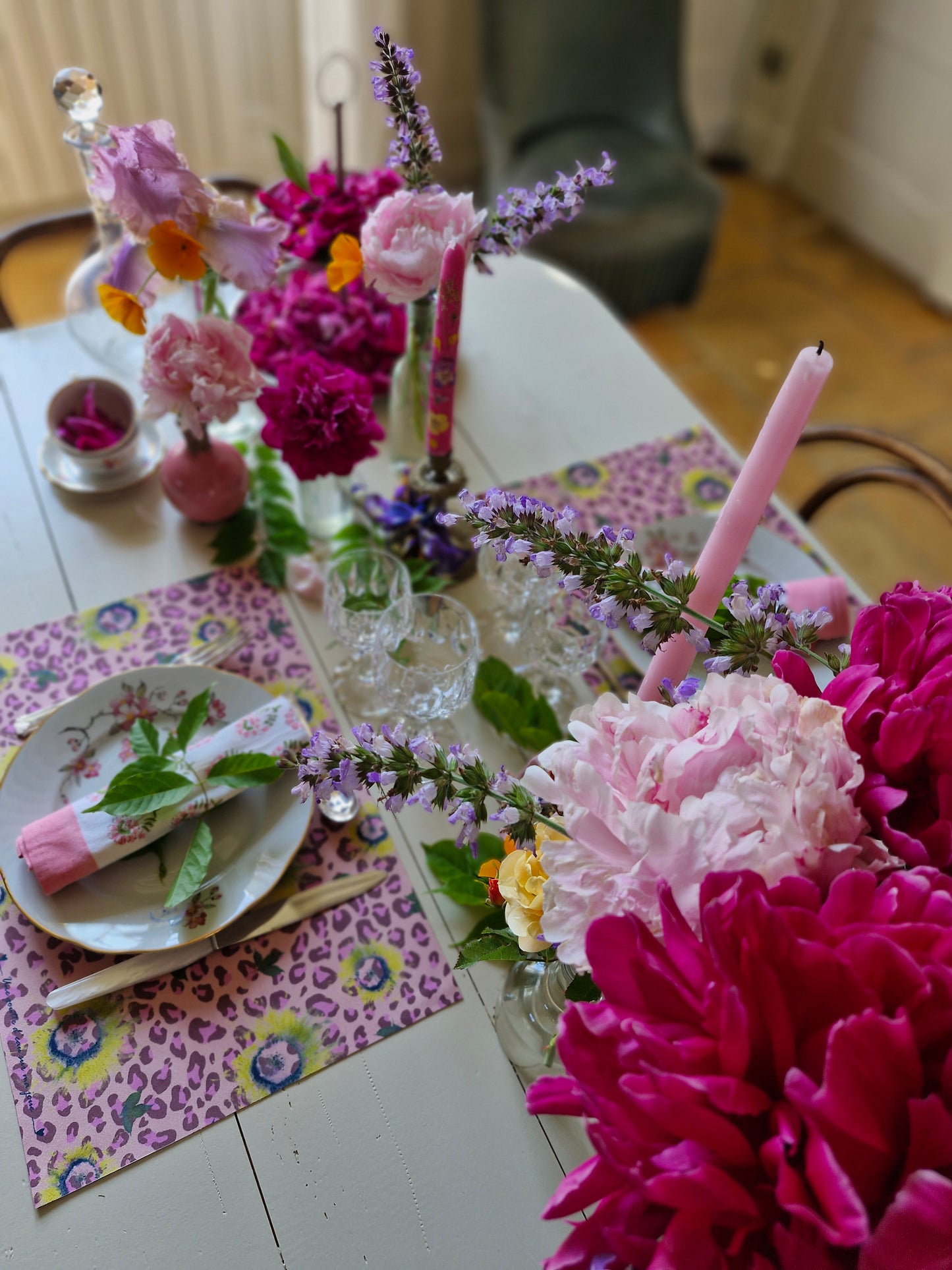 Set de table Golden Bloom / Léopard