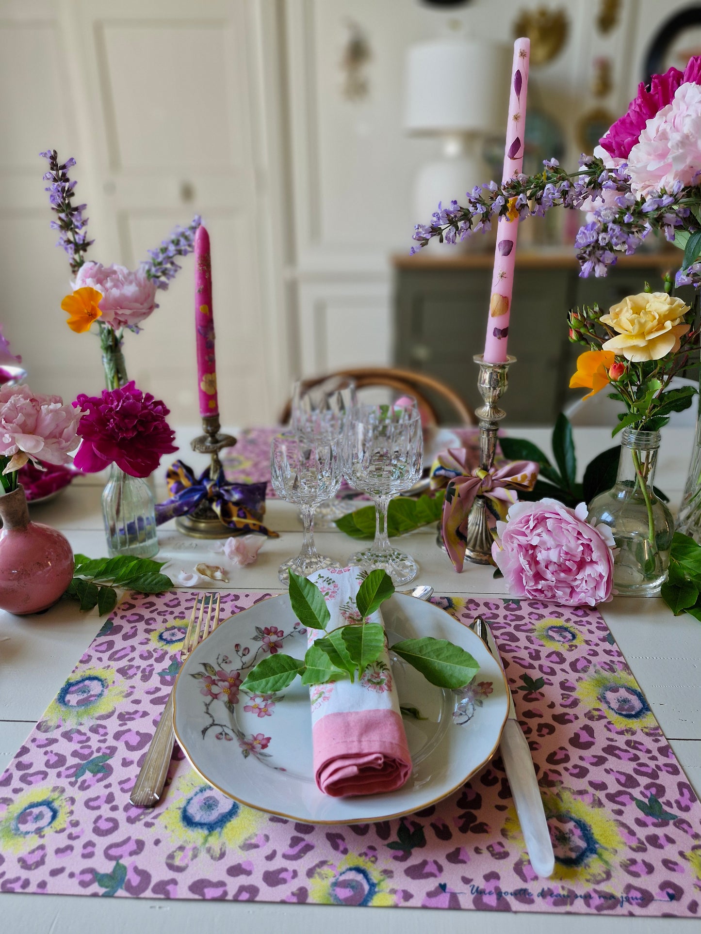 Set de table Golden Bloom / Léopard