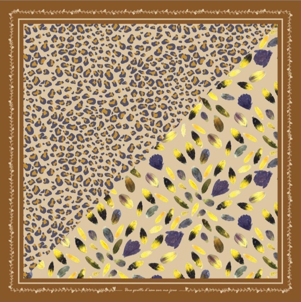 Triangle "Plume d'hiver Leopard "