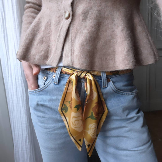 Bandeau "Rose Arty camel - Léopard"