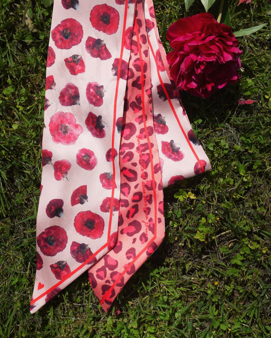 Bandeau Coquelicot Rose / Léopard rose