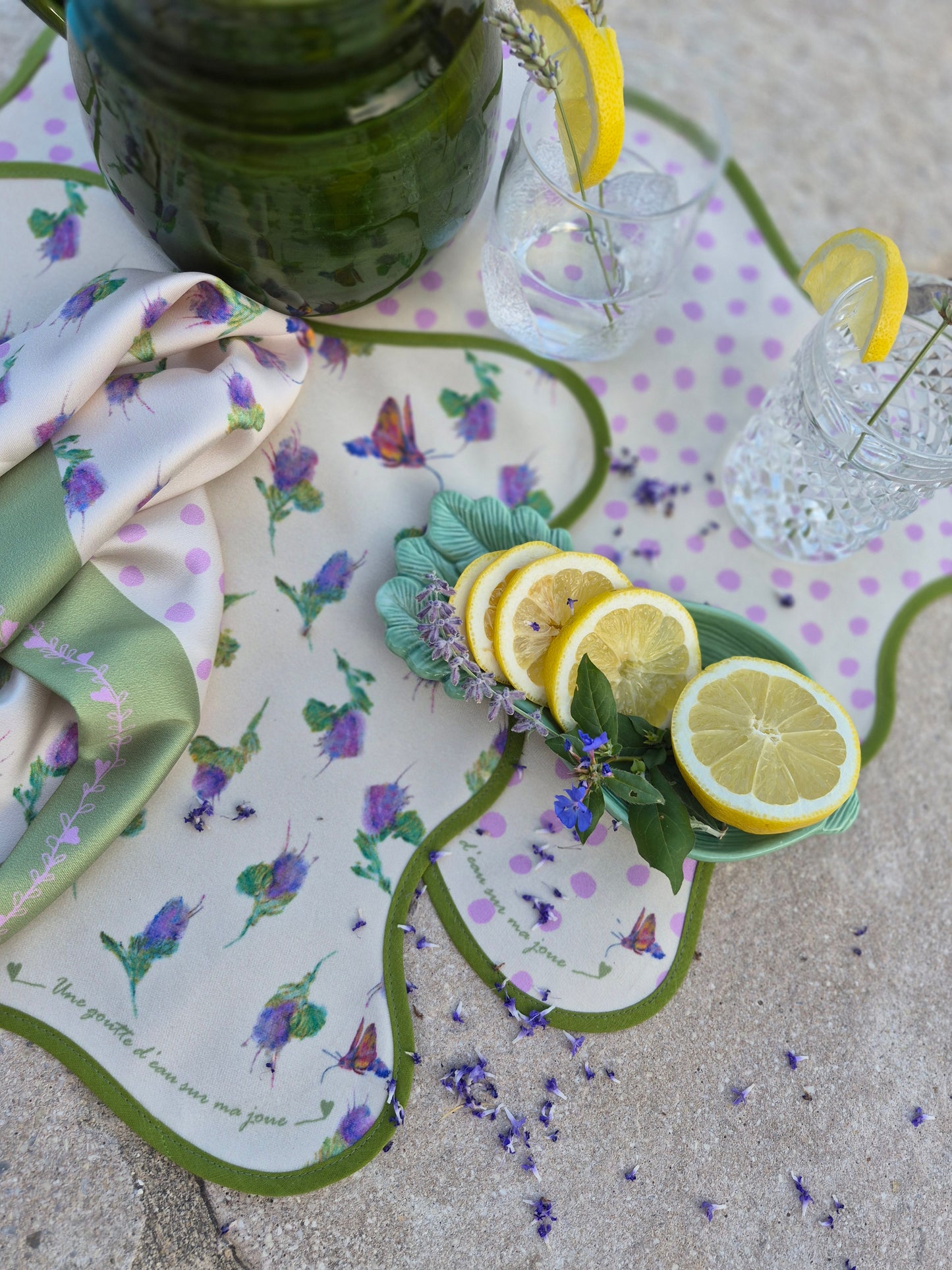 Set de table Rendez-vous  - forme organique - Les pois