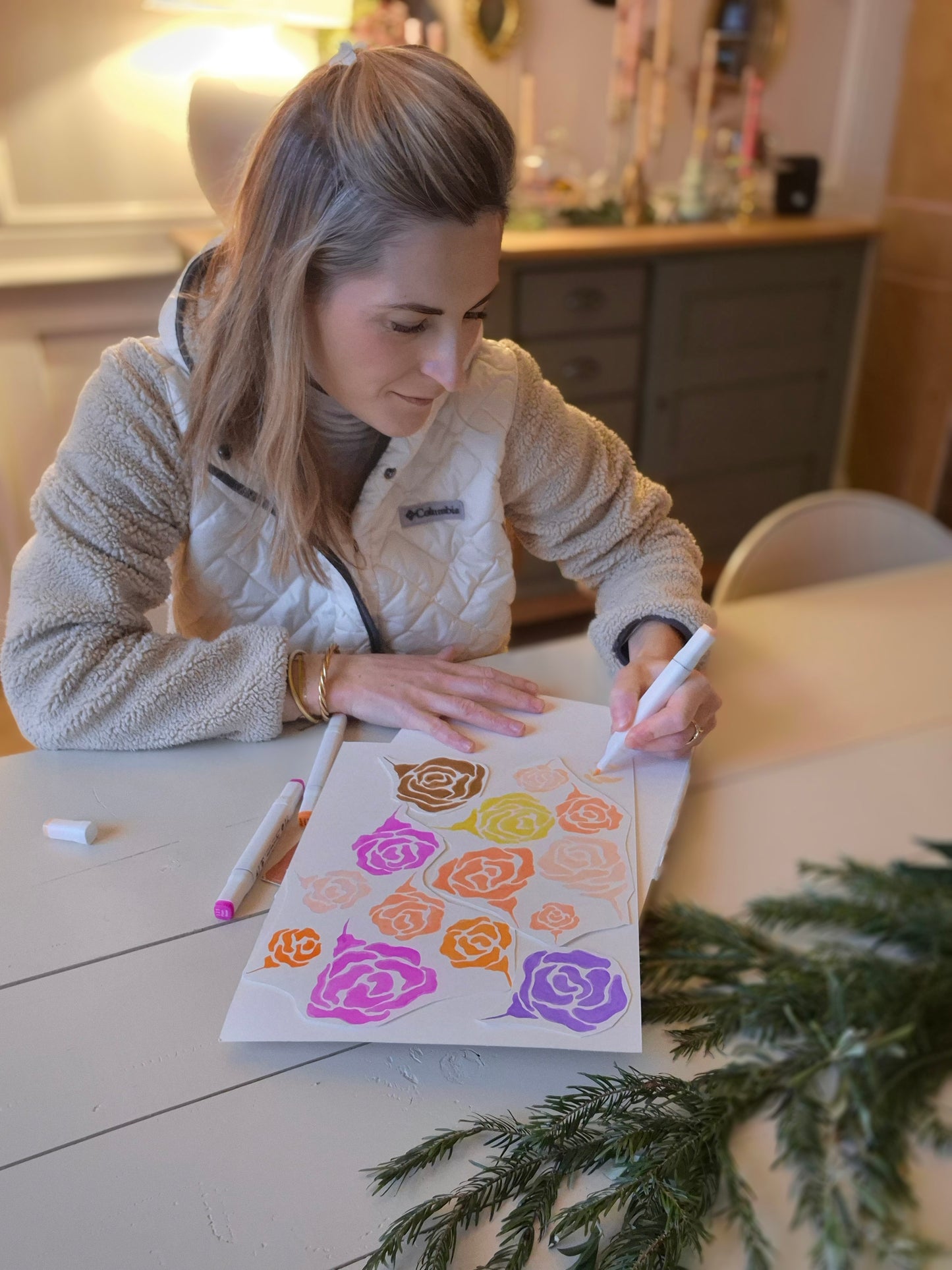 Triangle " Rose Arty - Leopard "